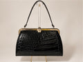 Vintage Vassar Black Alligator Handbag
